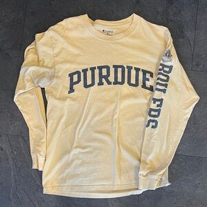 Champion Cream Purdue Long Sleeve Tee